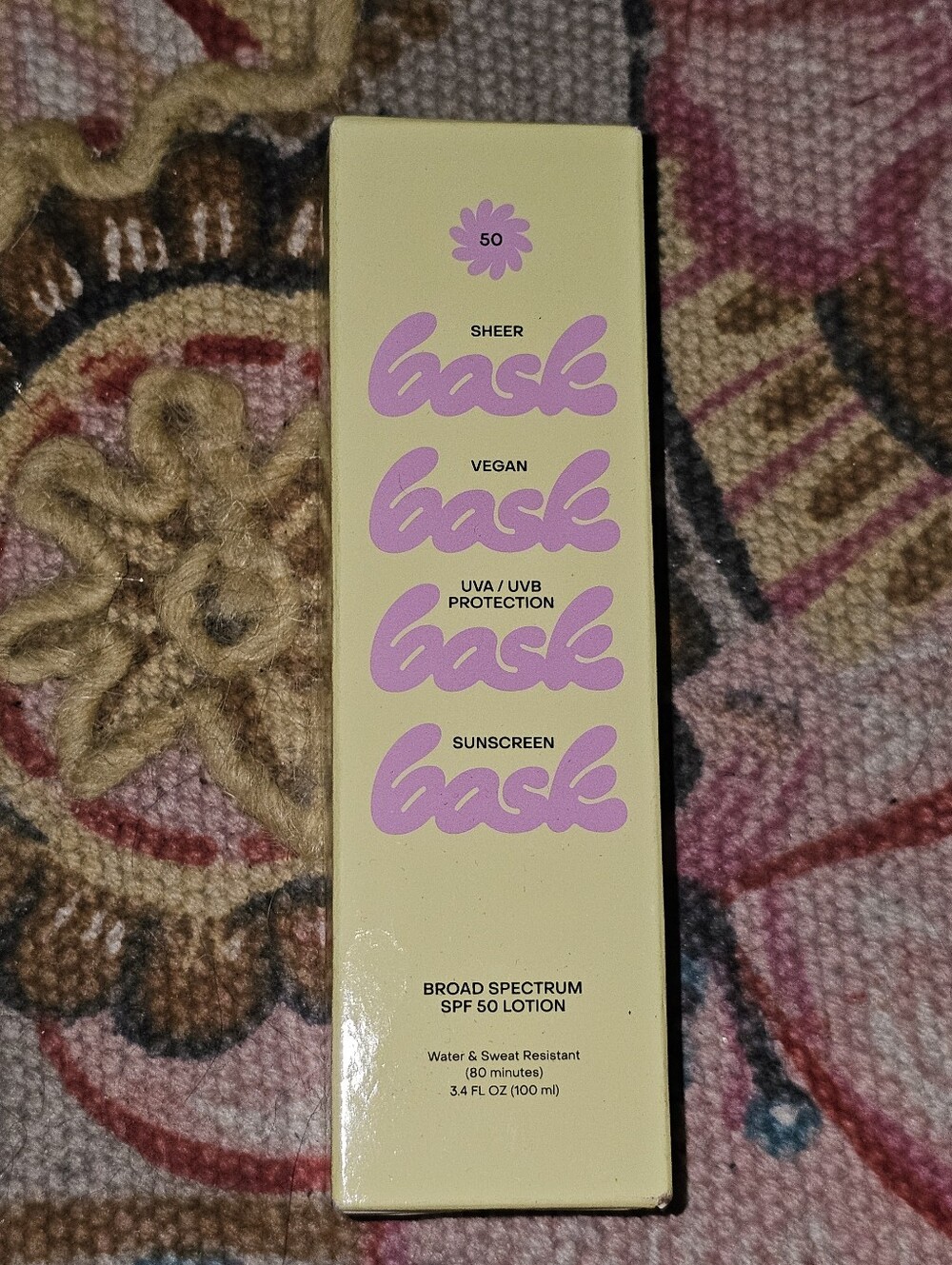 Bask Suncare SPF 50 Sheer Moisturizing Sunscreen Lotion - EXP 12/27 Vegan 3.4 Fl